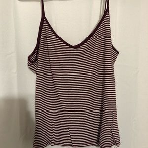 Red and white tank